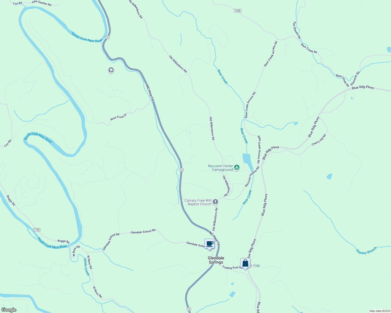 map of restaurants, bars, coffee shops, grocery stores, and more near 183 B J Drive in Jefferson