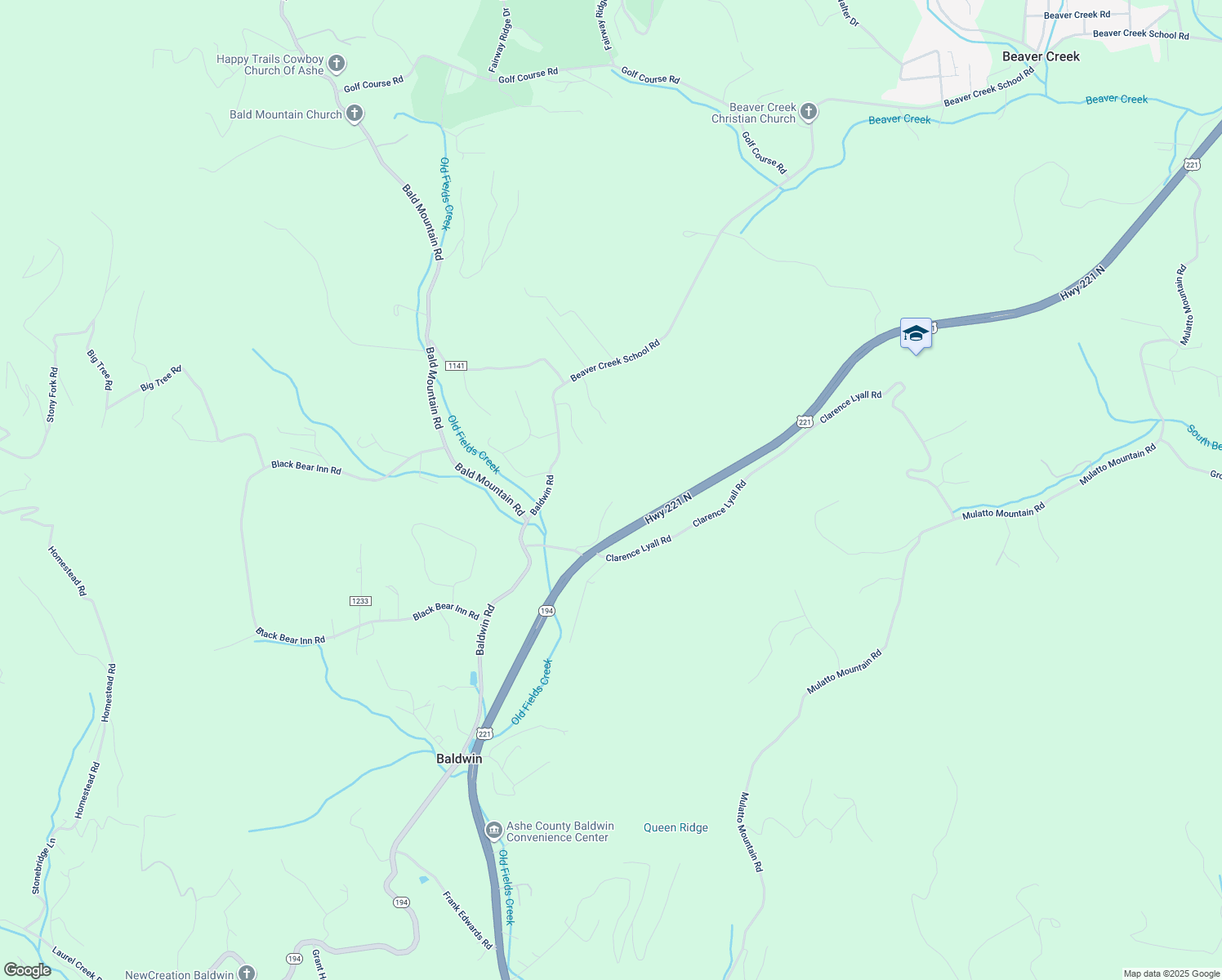map of restaurants, bars, coffee shops, grocery stores, and more near 311 Calvin Goodman Road in West Jefferson