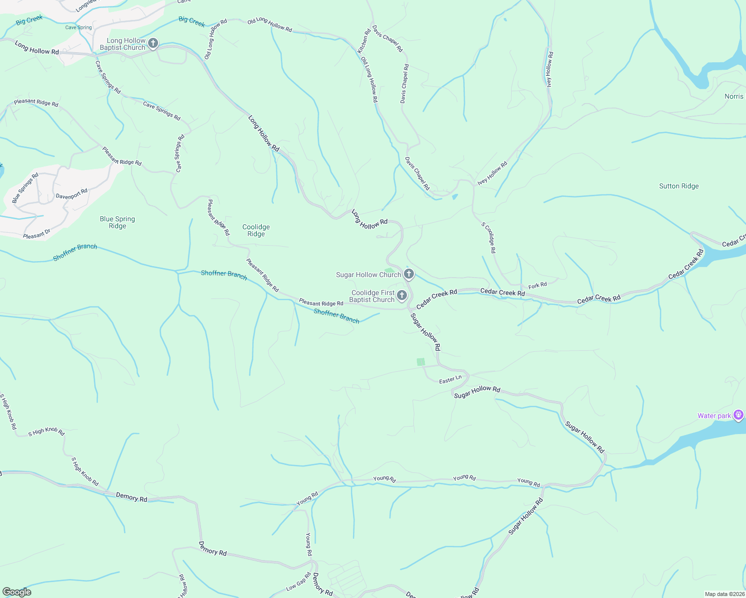 map of restaurants, bars, coffee shops, grocery stores, and more near 1965 Pleasant Ridge Road in LaFollette