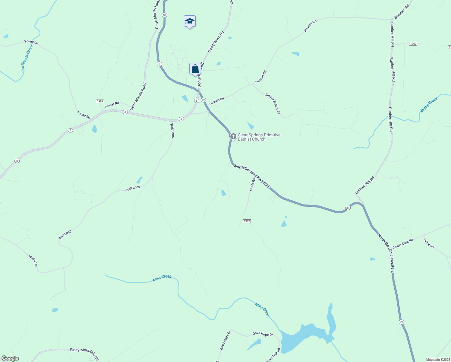 map of restaurants, bars, coffee shops, grocery stores, and more near 1065 Pink Smith Road in Walnut Cove