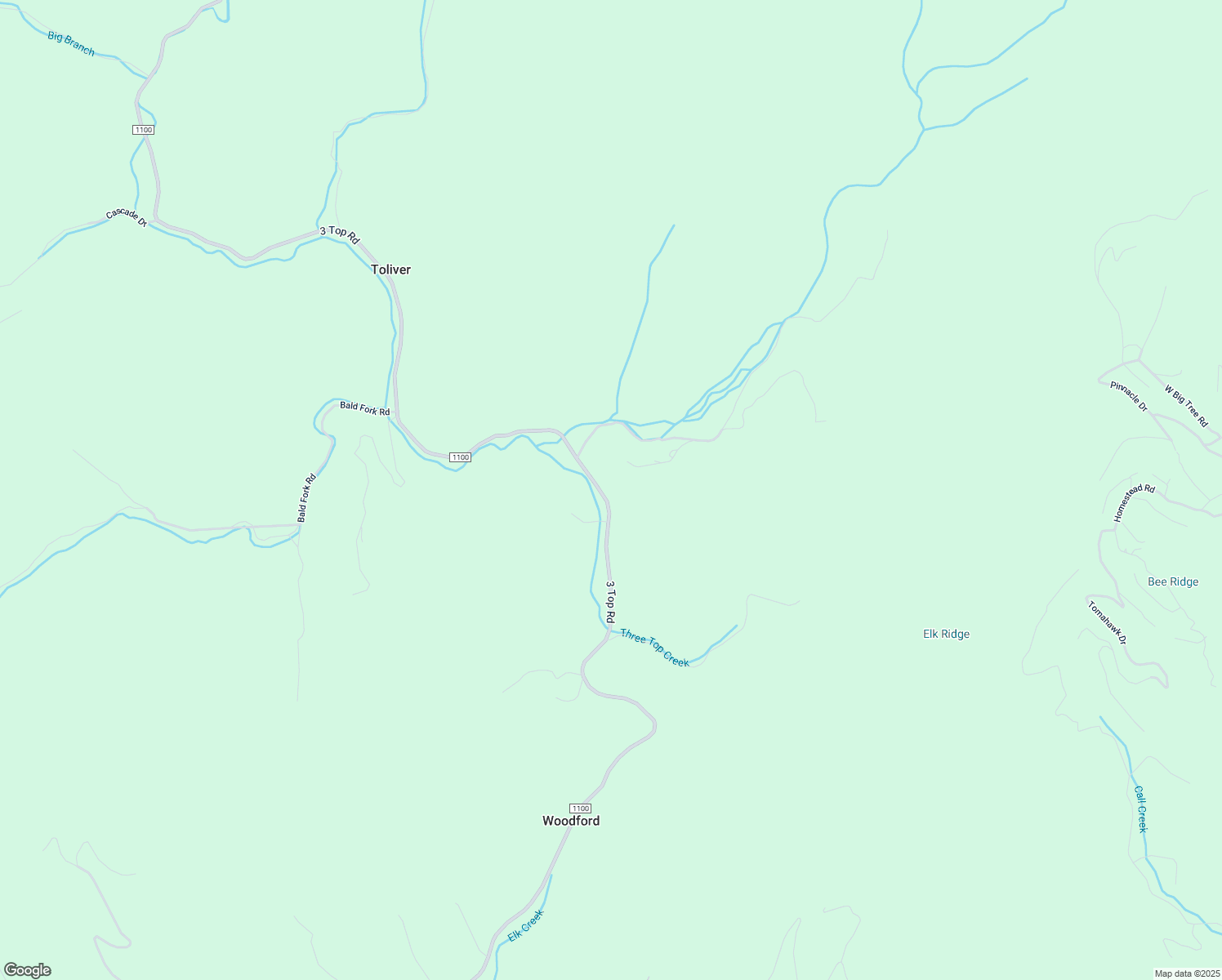 map of restaurants, bars, coffee shops, grocery stores, and more near 6835 3 Top Road in Todd