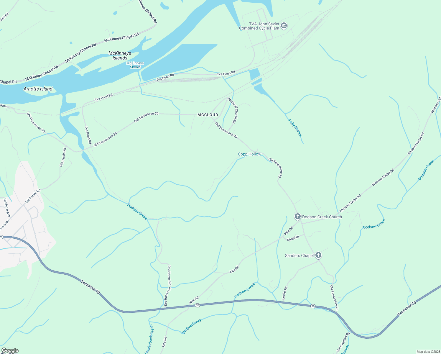map of restaurants, bars, coffee shops, grocery stores, and more near 174 Cupp Hollow Rd in Rogersville