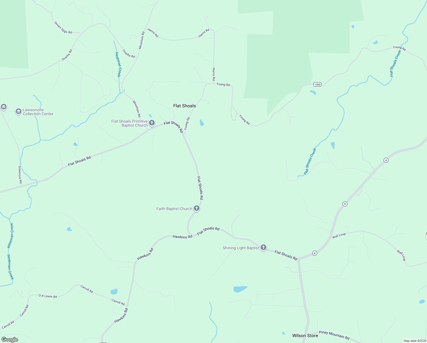 map of restaurants, bars, coffee shops, grocery stores, and more near 4037 Flat Shoals Road in Germanton
