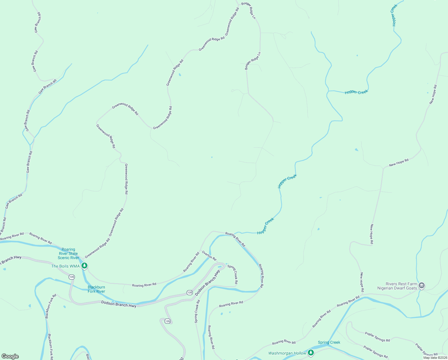 map of restaurants, bars, coffee shops, grocery stores, and more near 150 Hickory Lane in Gainesboro