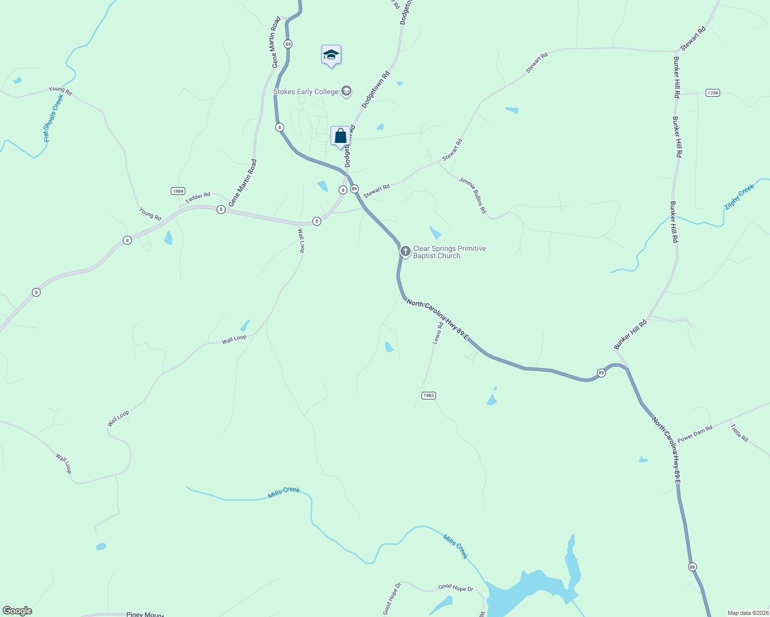 map of restaurants, bars, coffee shops, grocery stores, and more near 1040 Pink Smith Road in Walnut Cove