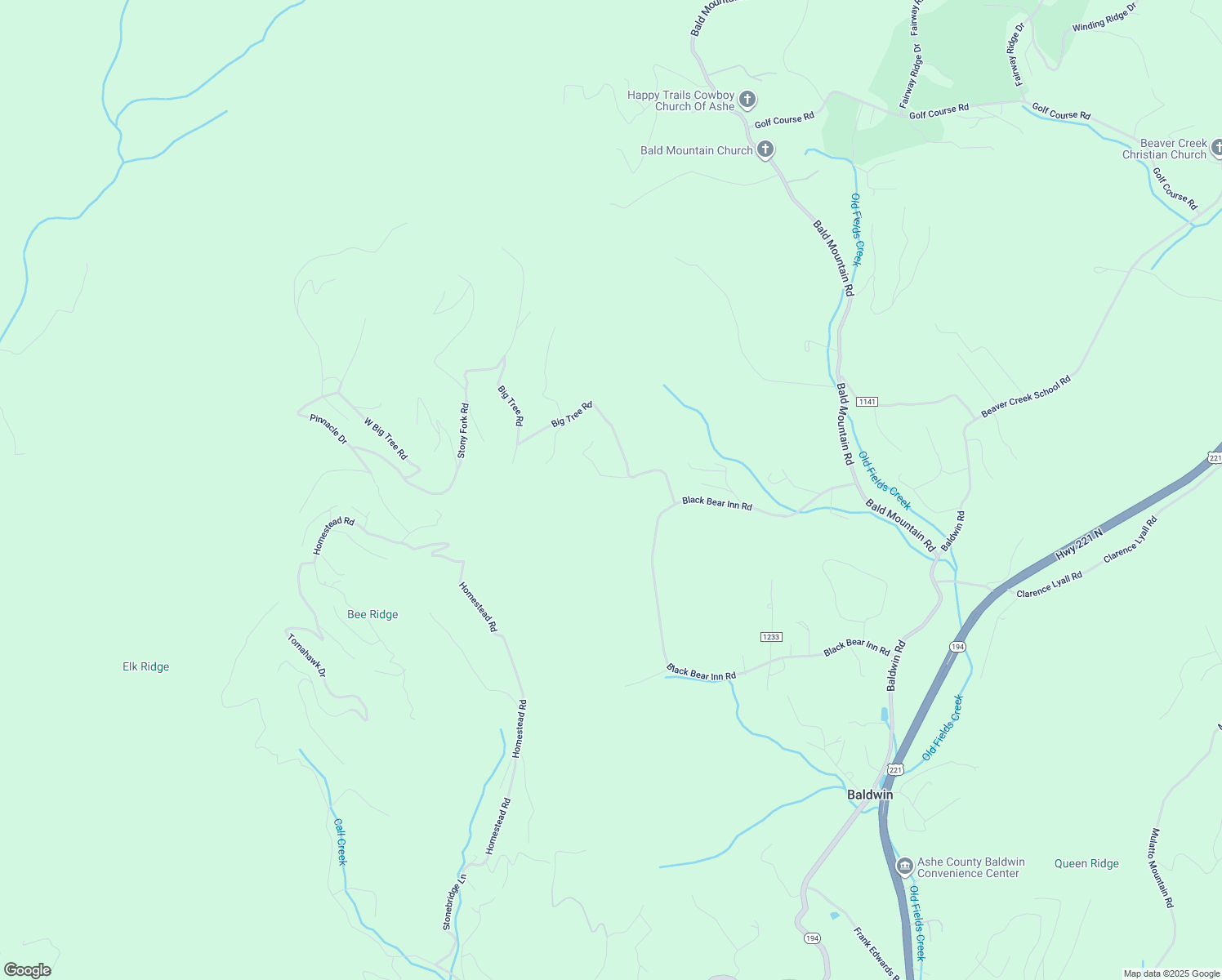 map of restaurants, bars, coffee shops, grocery stores, and more near 159 Stony Branch Road in West Jefferson