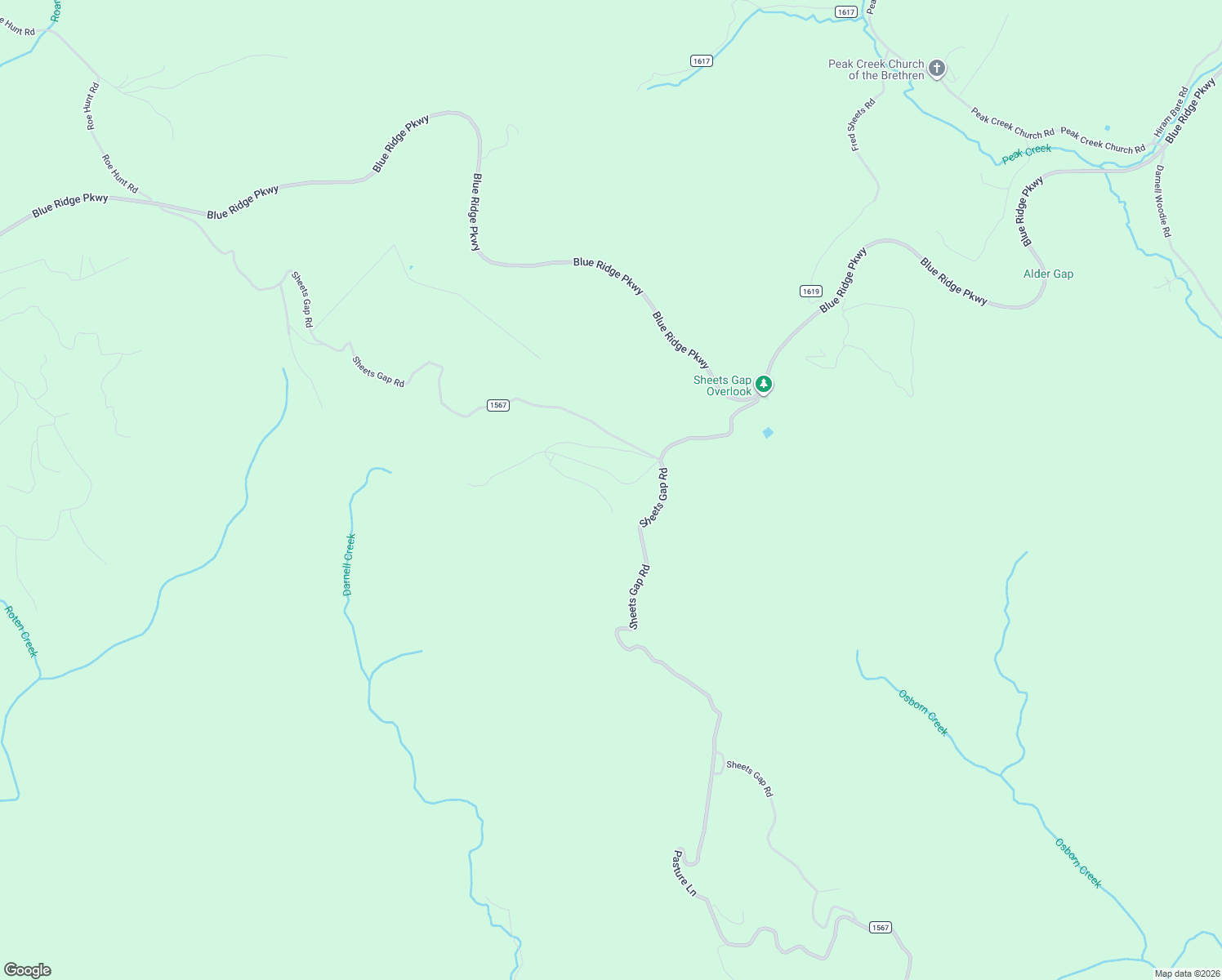 map of restaurants, bars, coffee shops, grocery stores, and more near 672 Jobs Road in Millers Creek