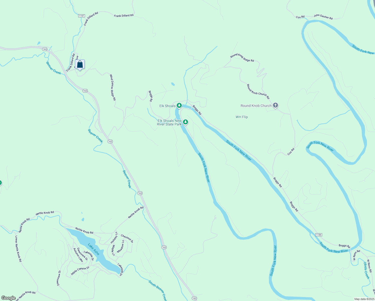 map of restaurants, bars, coffee shops, grocery stores, and more near 595 Kanawha Drive in West Jefferson