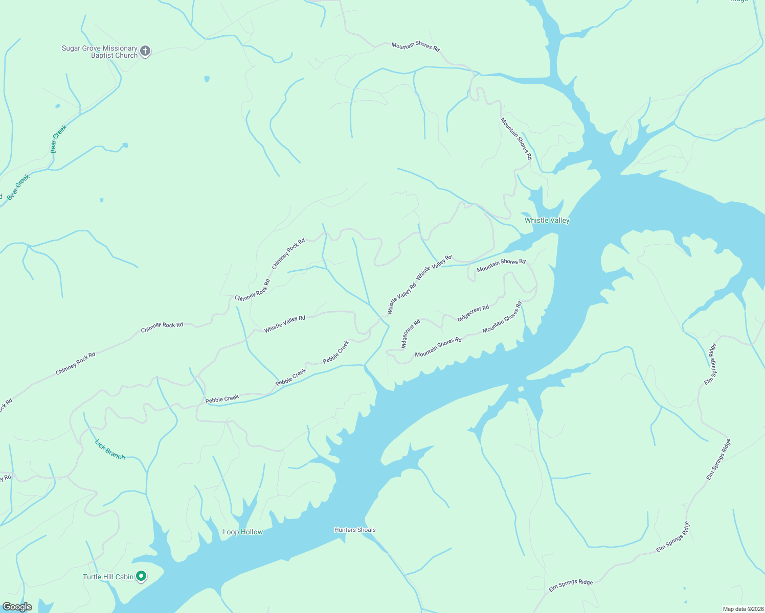 map of restaurants, bars, coffee shops, grocery stores, and more near 105 Whistle Valley Road in New Tazewell