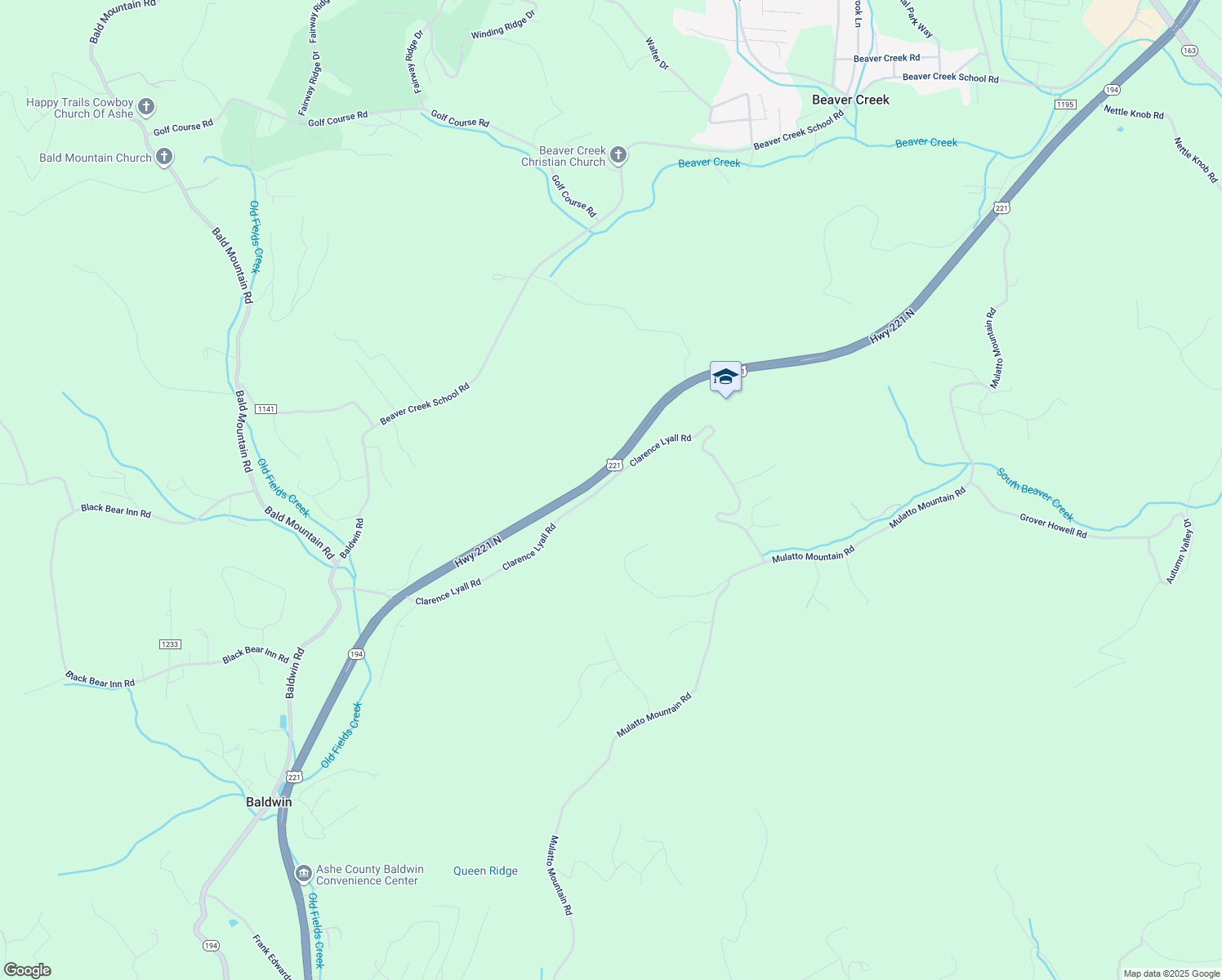 map of restaurants, bars, coffee shops, grocery stores, and more near 766 Clarence Lyall Road in West Jefferson