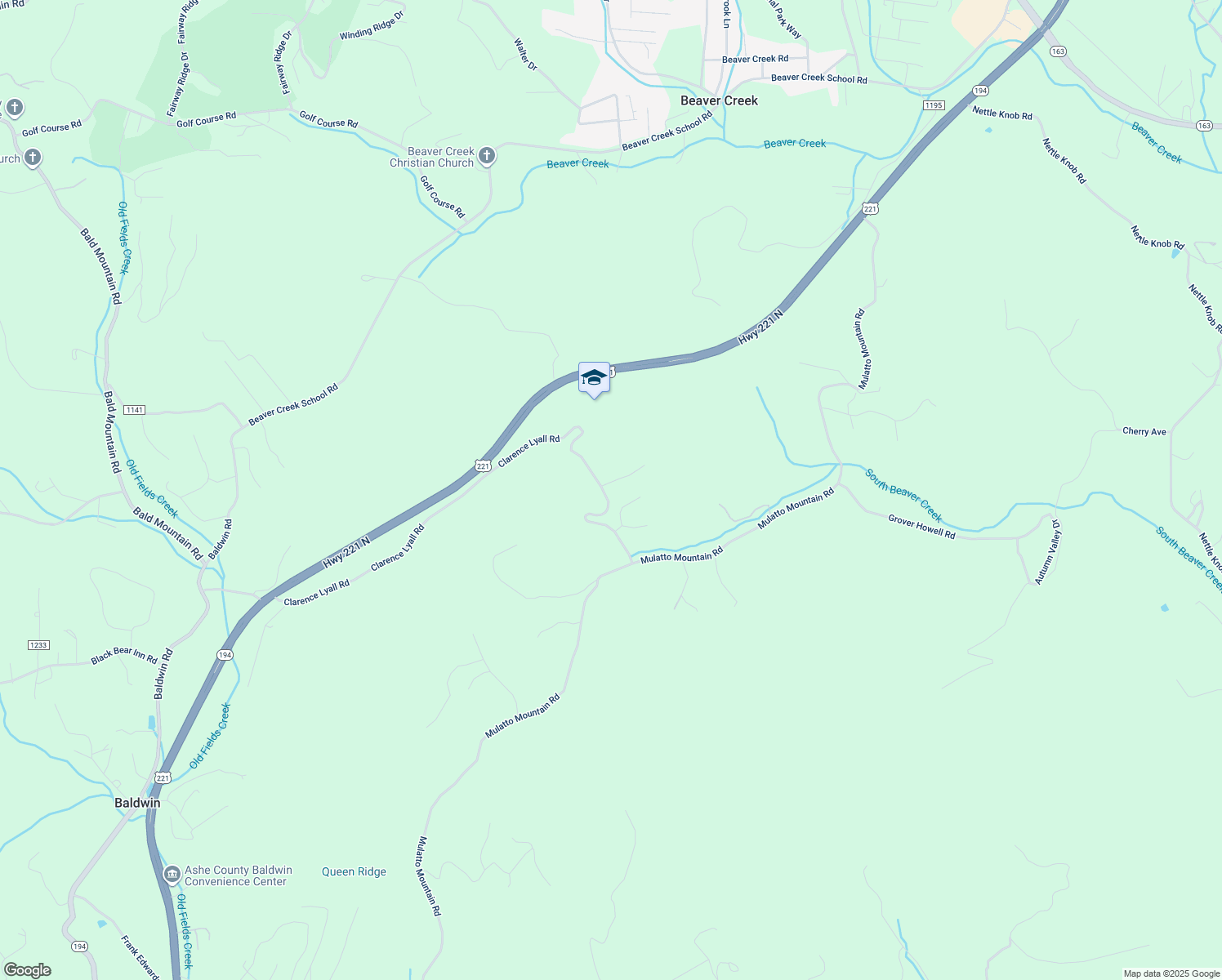 map of restaurants, bars, coffee shops, grocery stores, and more near 126 Westview Drive in West Jefferson