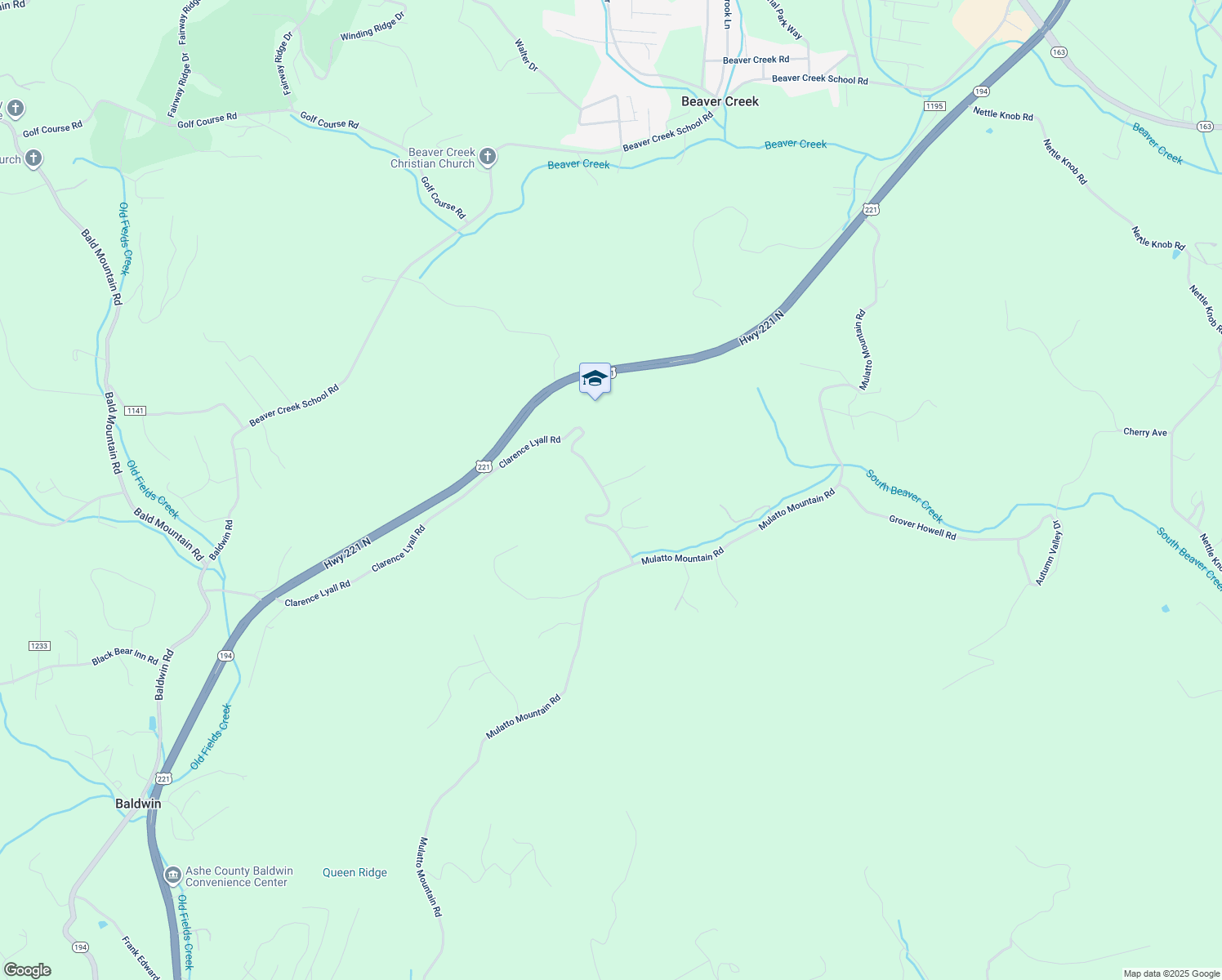 map of restaurants, bars, coffee shops, grocery stores, and more near 126 Westview Drive in West Jefferson