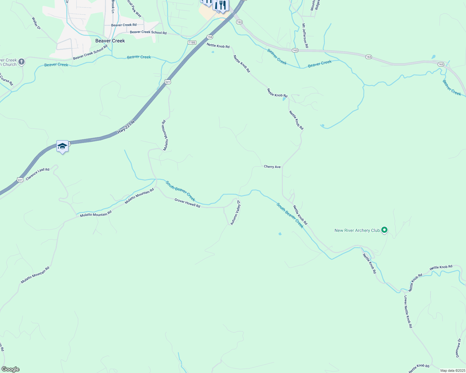 map of restaurants, bars, coffee shops, grocery stores, and more near 376 Maple Avenue in West Jefferson