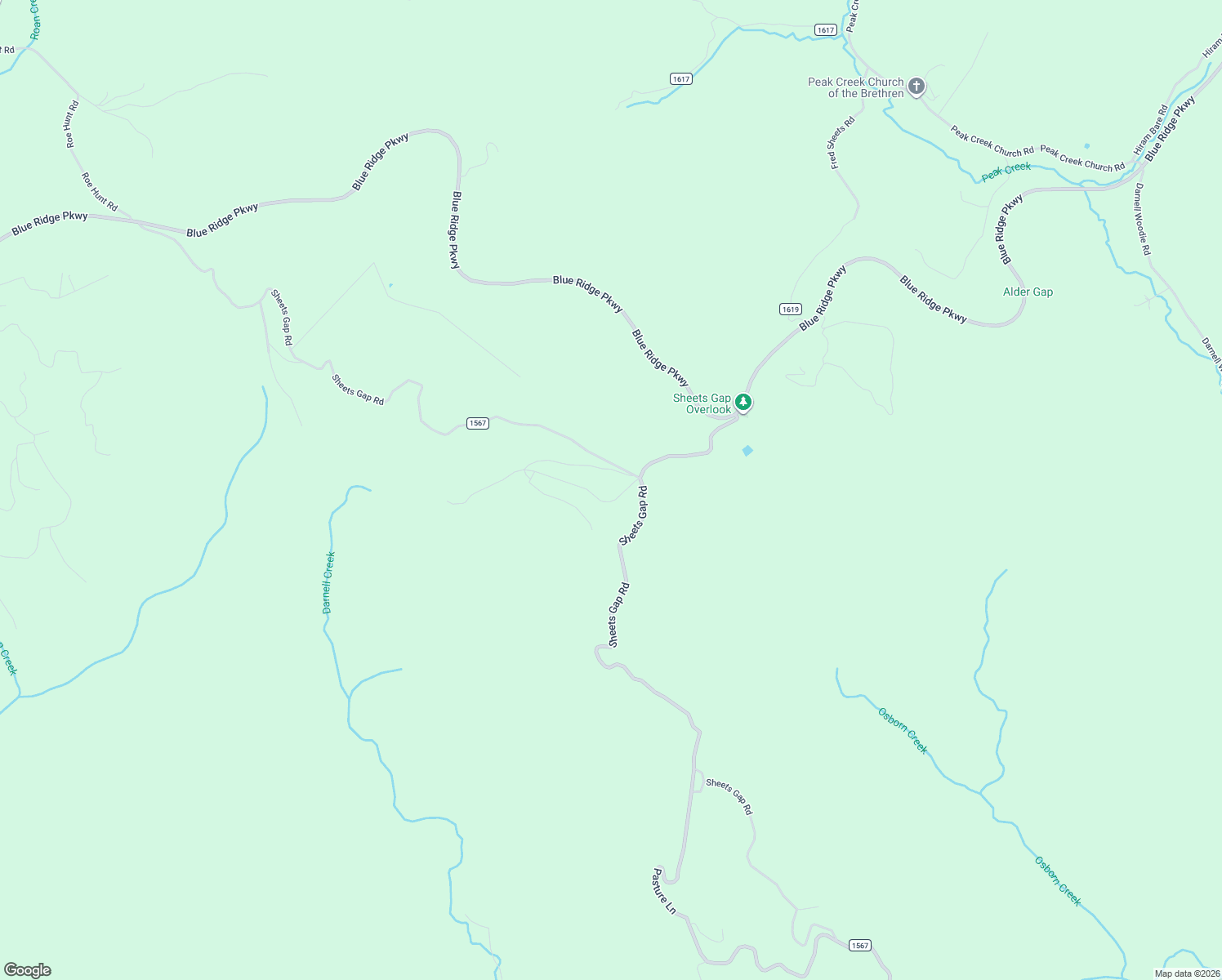 map of restaurants, bars, coffee shops, grocery stores, and more near 672 Jobs Road in Millers Creek