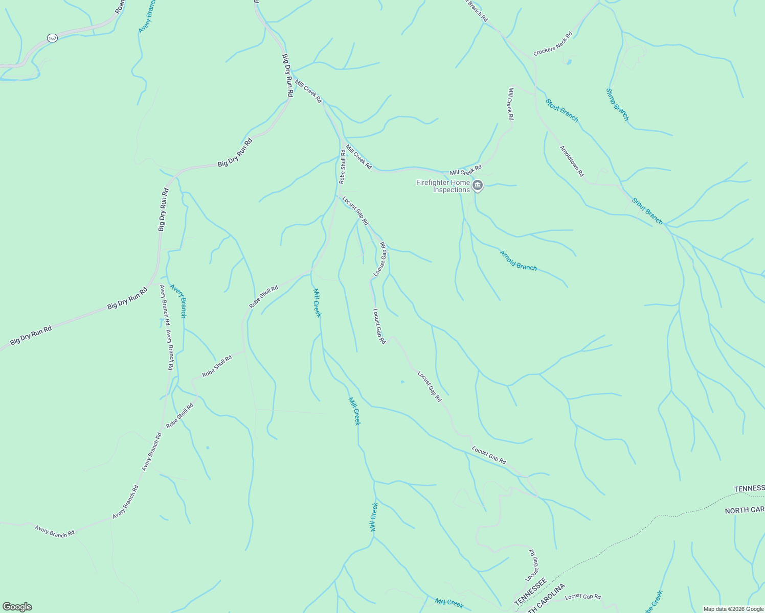 map of restaurants, bars, coffee shops, grocery stores, and more near 703 Locust Gap Road in Mountain City