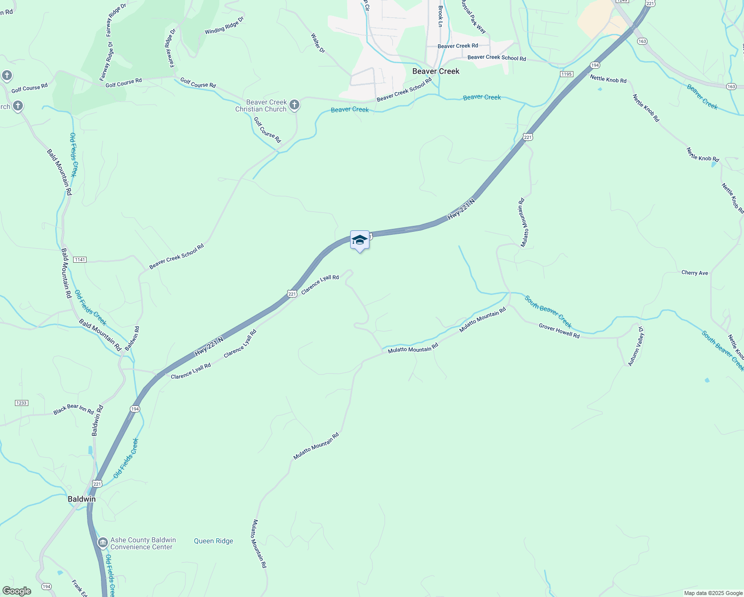 map of restaurants, bars, coffee shops, grocery stores, and more near 161 Westview Drive in West Jefferson