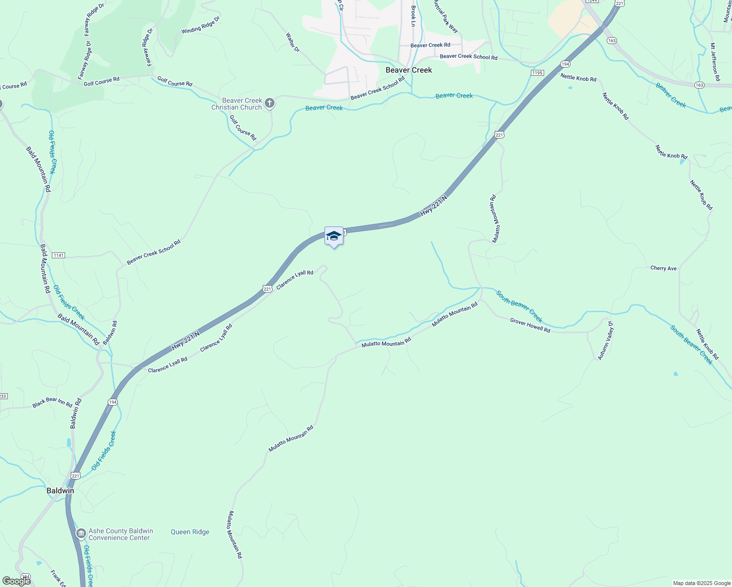 map of restaurants, bars, coffee shops, grocery stores, and more near 252 Westview Drive in West Jefferson