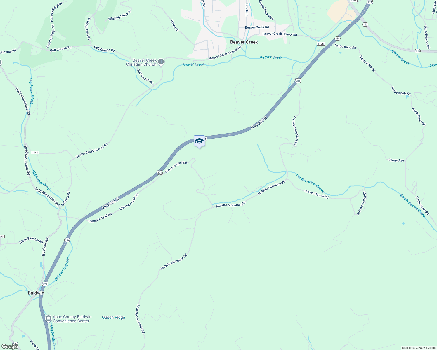 map of restaurants, bars, coffee shops, grocery stores, and more near 252 Westview Drive in West Jefferson