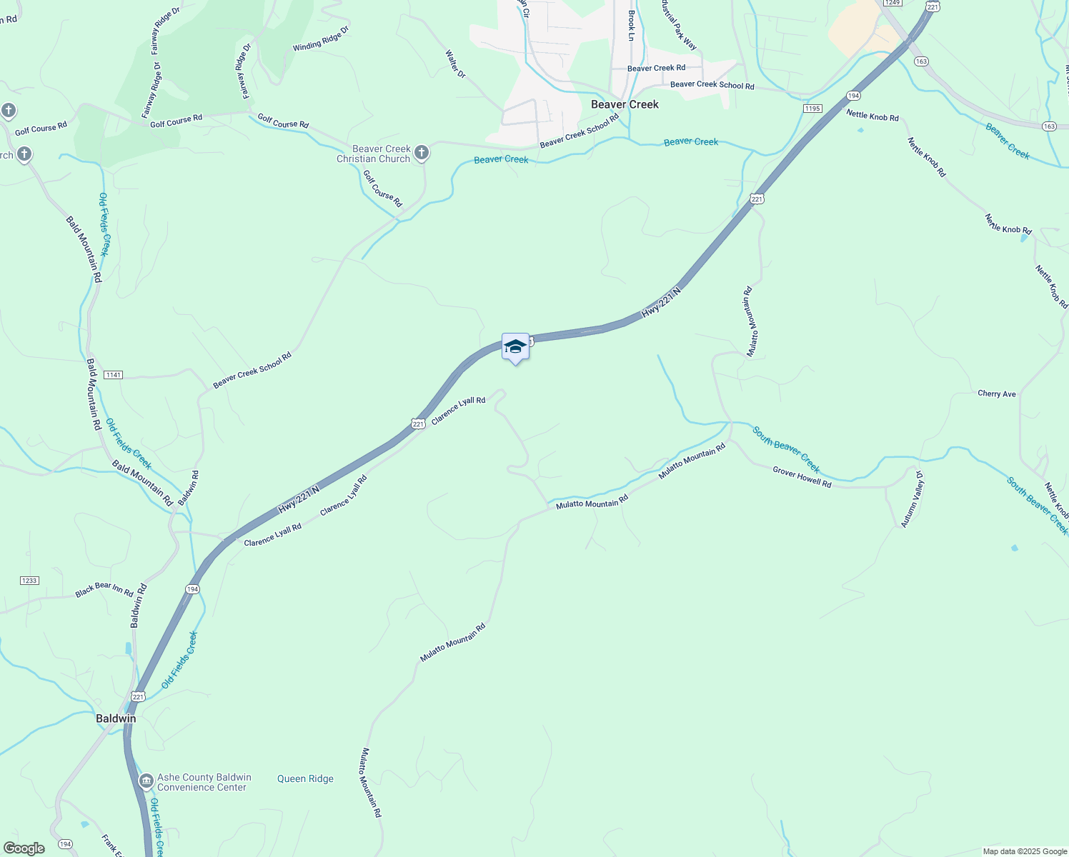 map of restaurants, bars, coffee shops, grocery stores, and more near 161 Westview Drive in West Jefferson