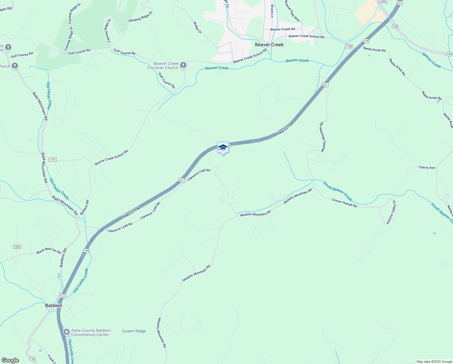 map of restaurants, bars, coffee shops, grocery stores, and more near 123 Westview Drive in West Jefferson