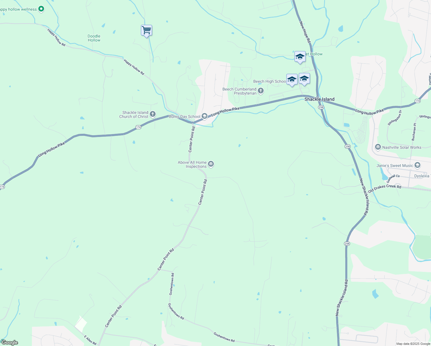 map of restaurants, bars, coffee shops, grocery stores, and more near 101 Hurt Road in Hendersonville