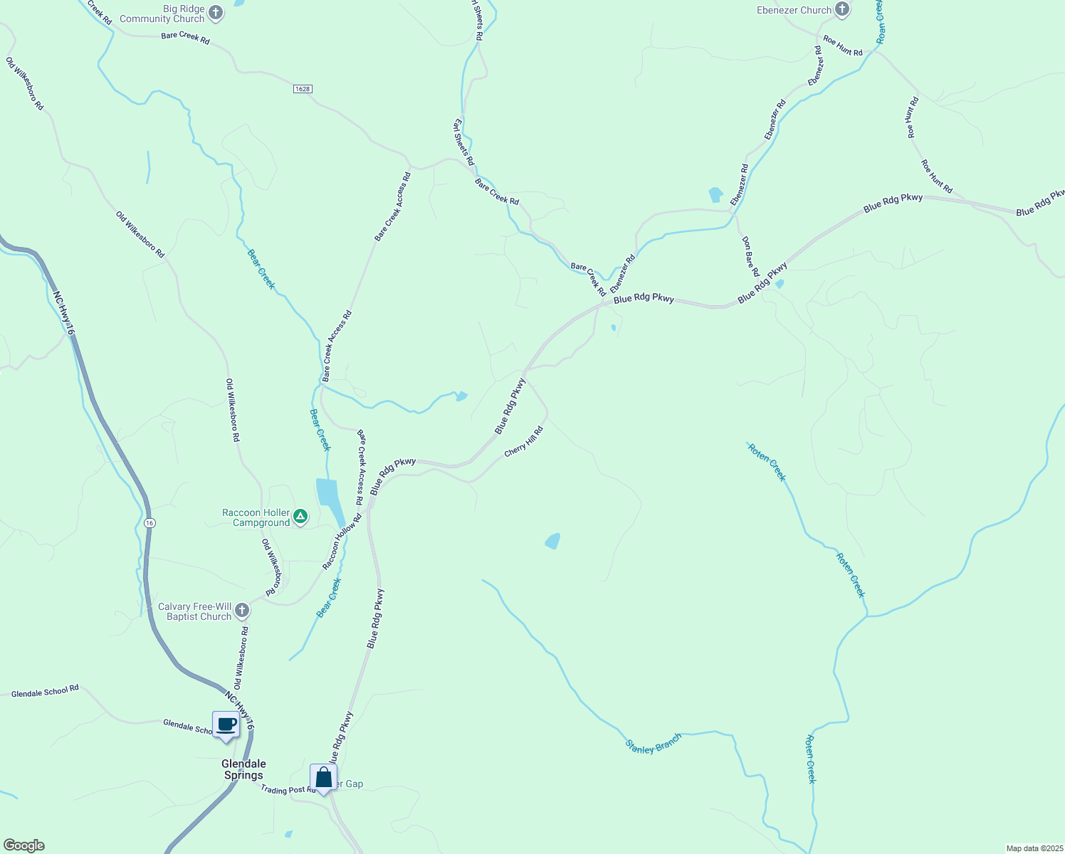 map of restaurants, bars, coffee shops, grocery stores, and more near 693 Cherry Hill Road in Jefferson