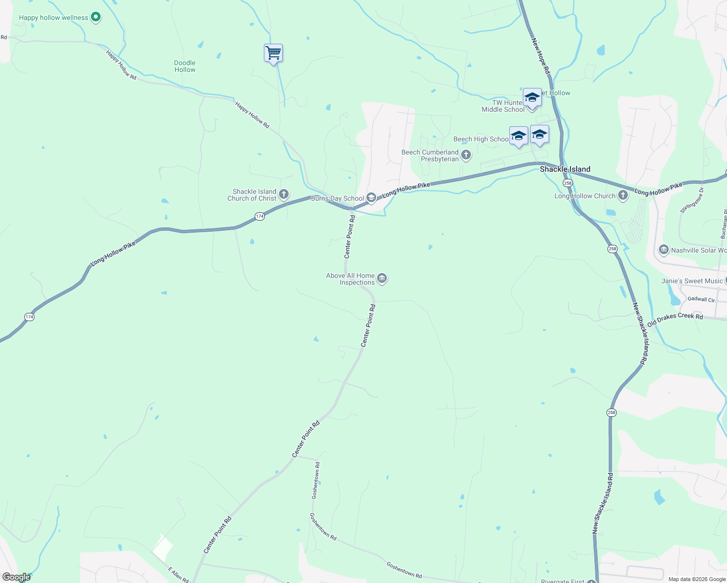 map of restaurants, bars, coffee shops, grocery stores, and more near 101 Hurt Road in Hendersonville