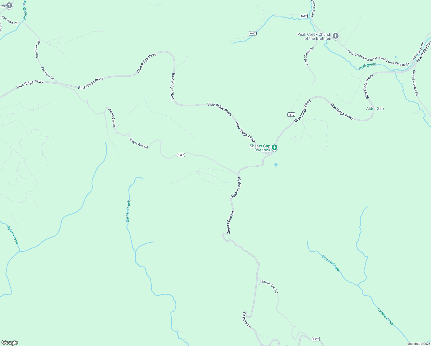 map of restaurants, bars, coffee shops, grocery stores, and more near 590 Jobs Road in Millers Creek