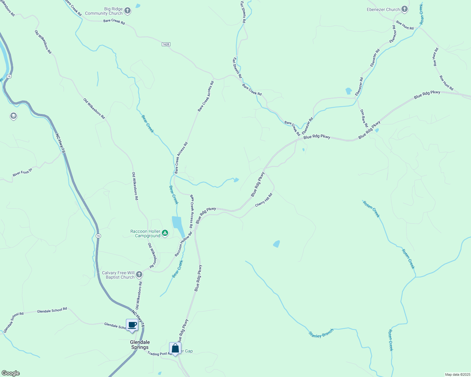 map of restaurants, bars, coffee shops, grocery stores, and more near 300 Oaktree Lane in Jefferson