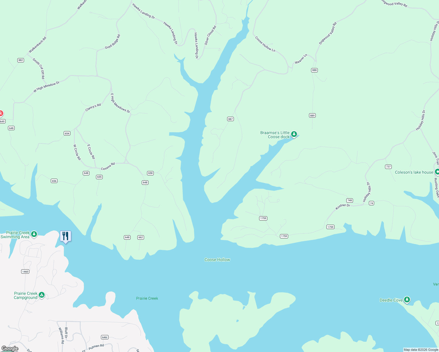 map of restaurants, bars, coffee shops, grocery stores, and more near 10105 Napa Road in Little Flock