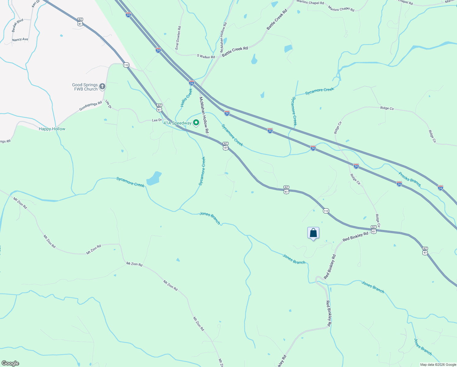 map of restaurants, bars, coffee shops, grocery stores, and more near 5959 Highway 41a in Cheatham County