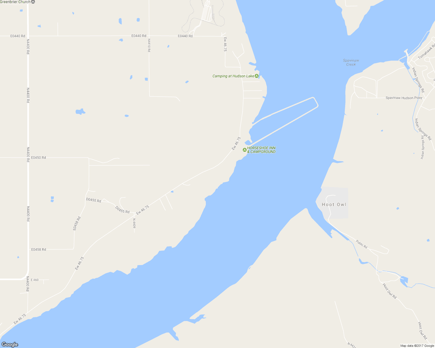 map of restaurants, bars, coffee shops, grocery stores, and more near 3152 East 4675 in Adair