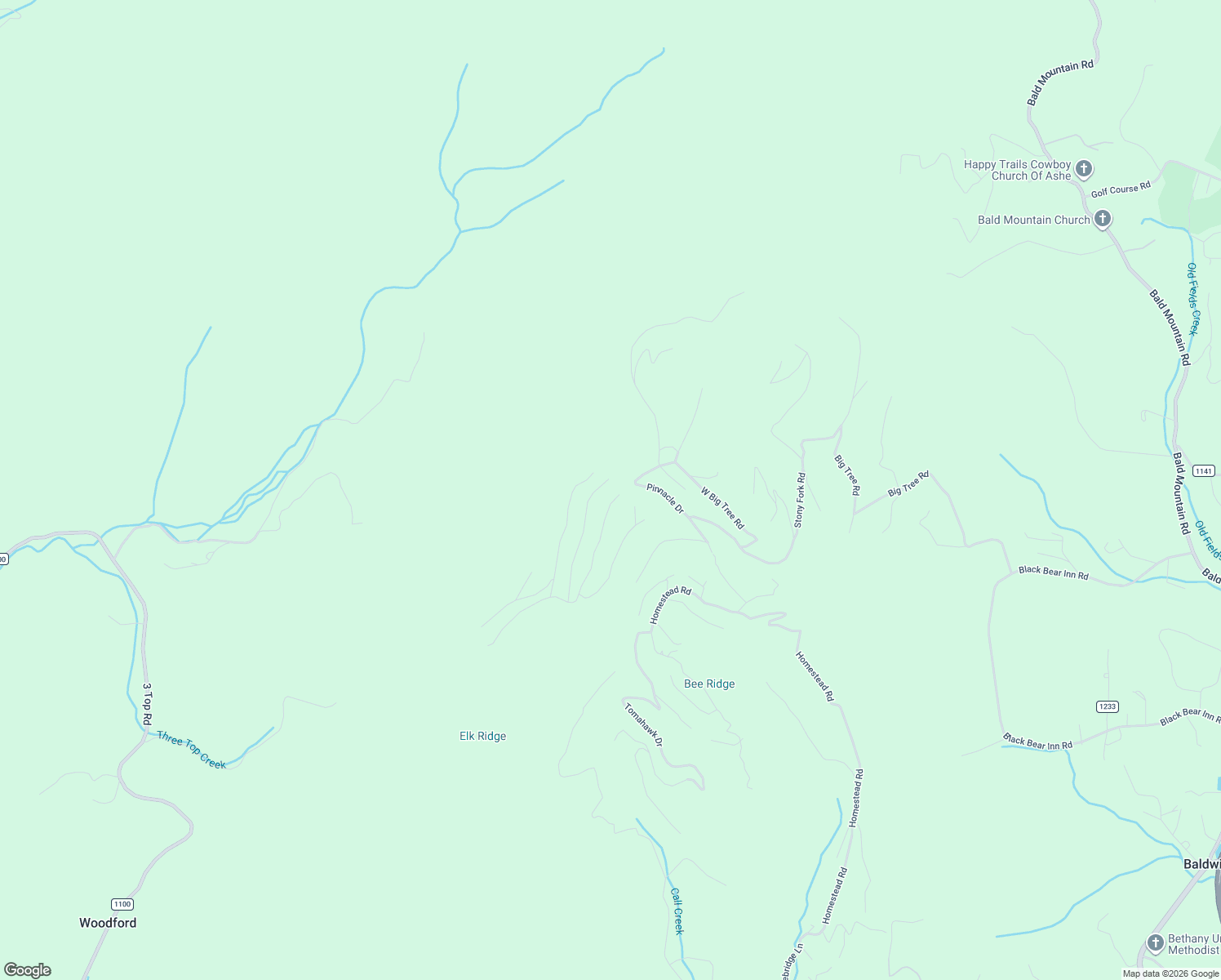 map of restaurants, bars, coffee shops, grocery stores, and more near 538 Pinnacle Drive in Boone
