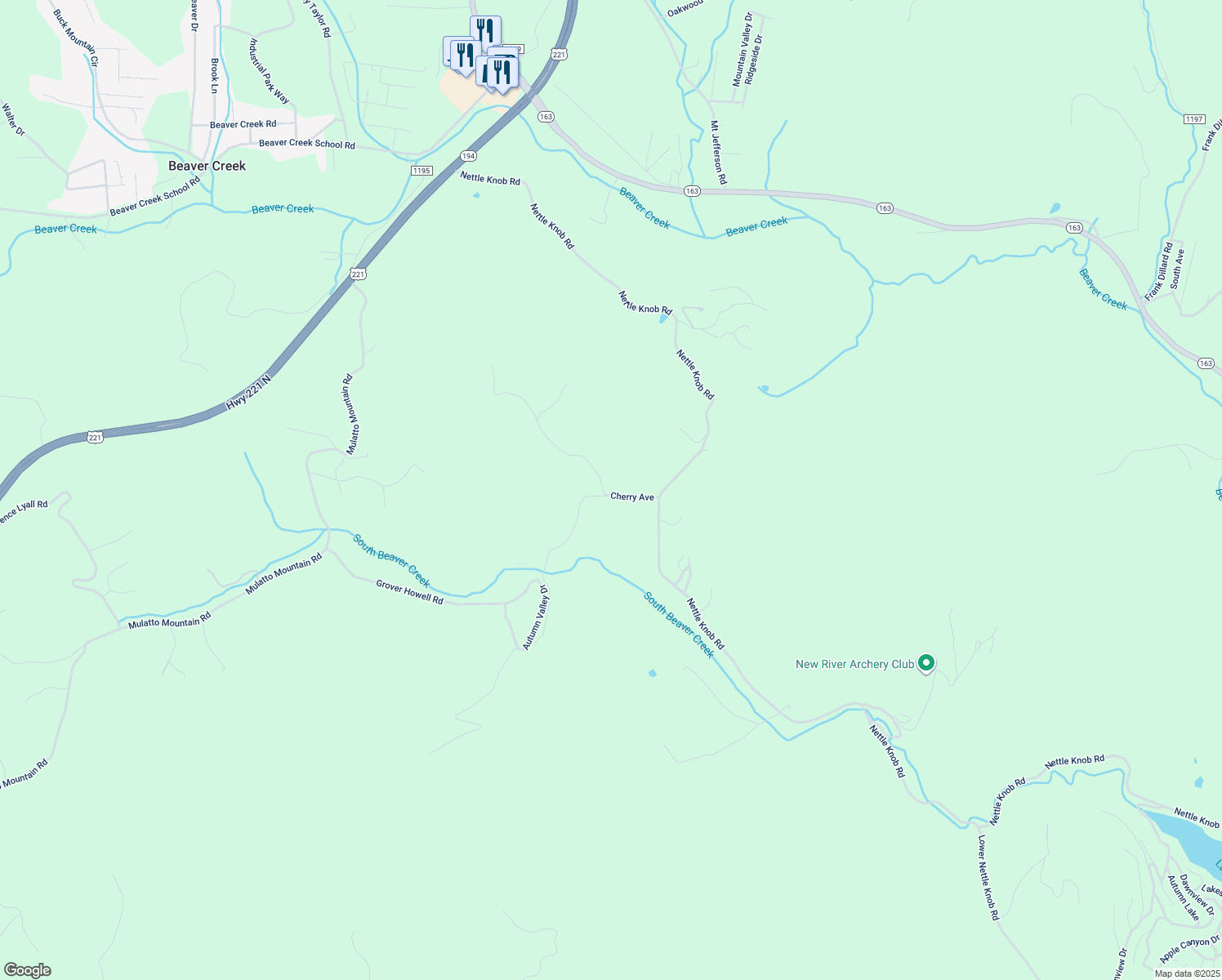 map of restaurants, bars, coffee shops, grocery stores, and more near 234 Cherry Avenue in West Jefferson