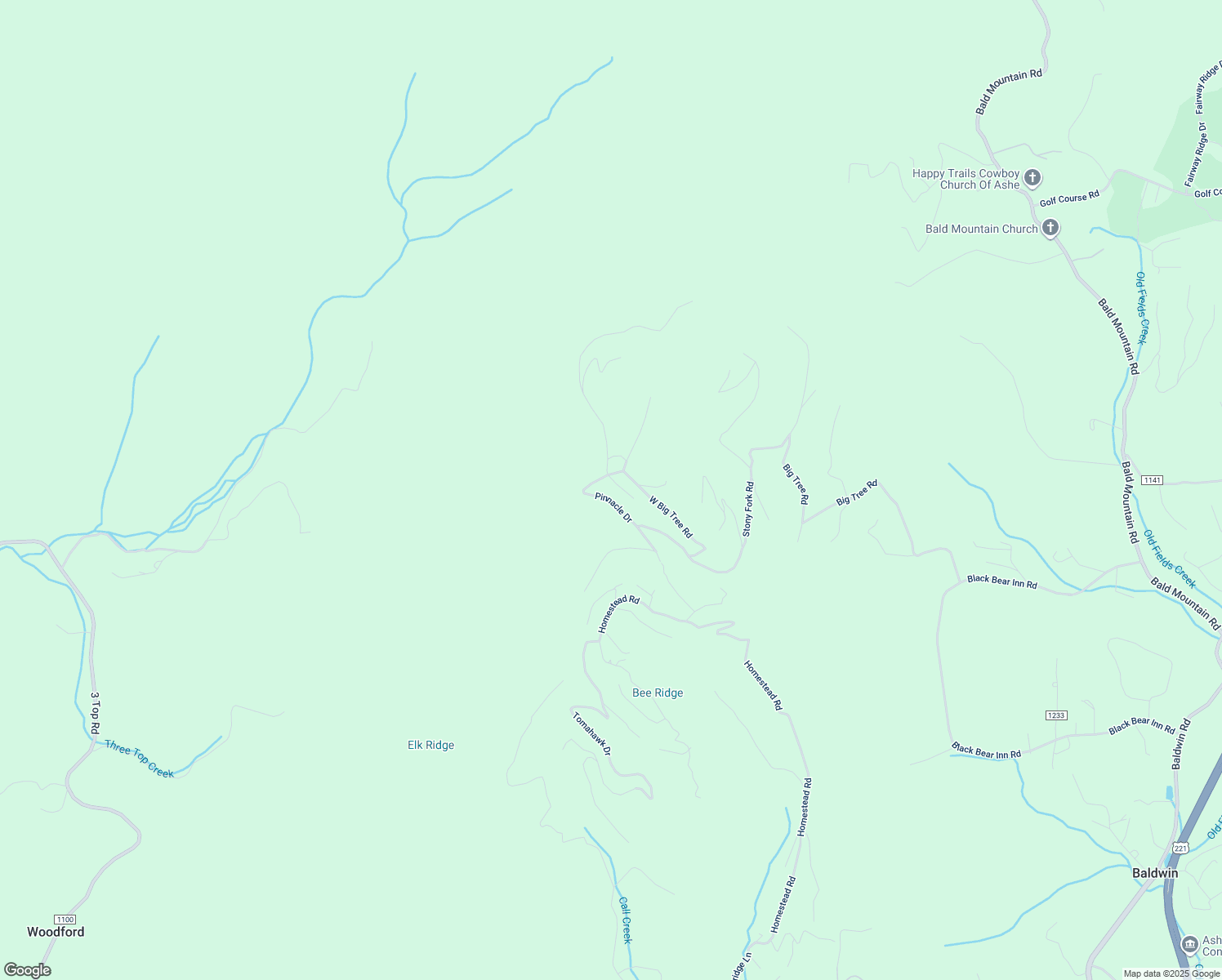 map of restaurants, bars, coffee shops, grocery stores, and more near 578 West Pinnacle Drive in West Jefferson