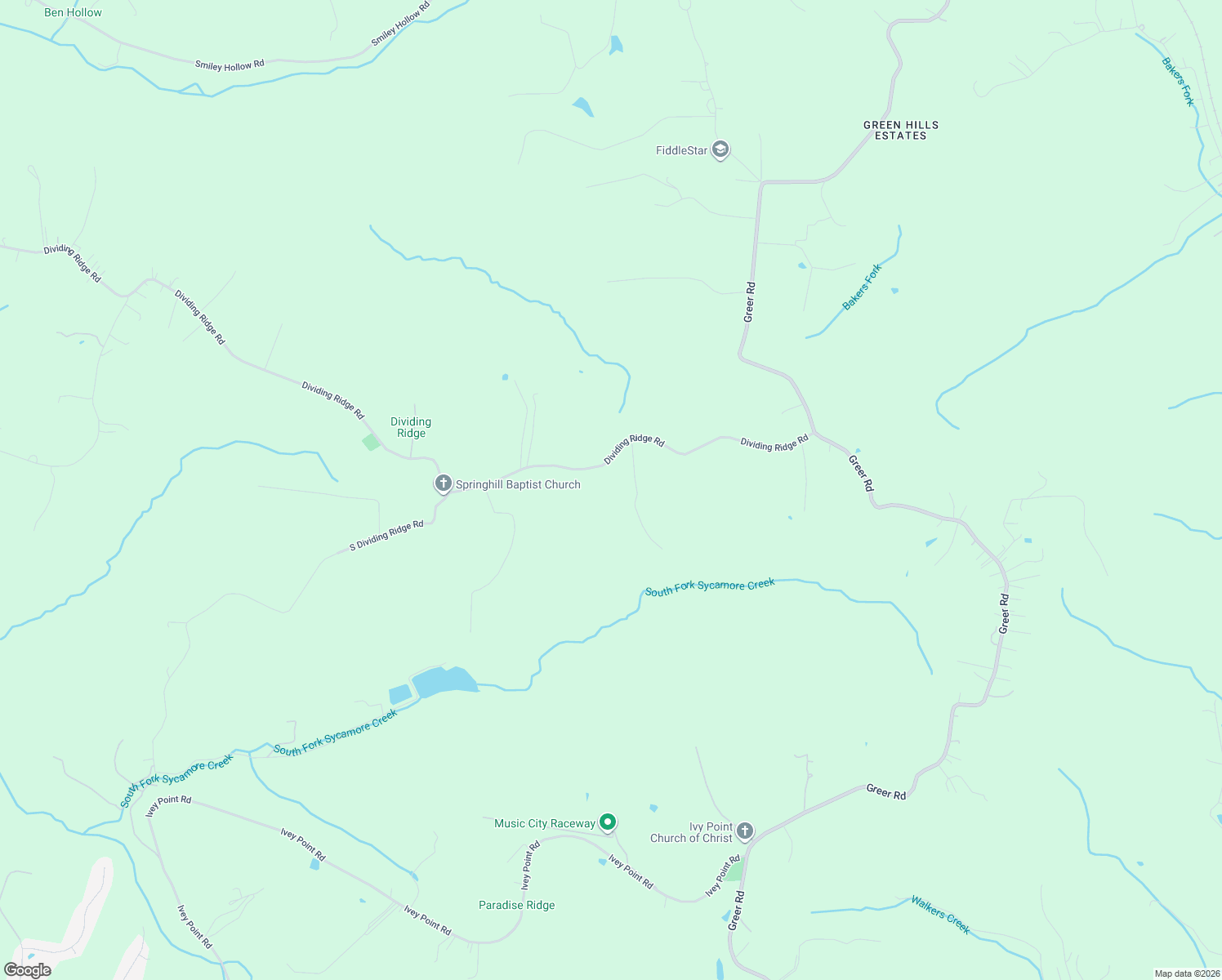map of restaurants, bars, coffee shops, grocery stores, and more near 1437 Dividing Ridge Road in Goodlettsville