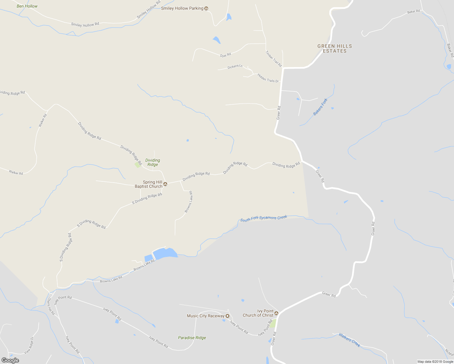 map of restaurants, bars, coffee shops, grocery stores, and more near 1437 Dividing Ridge Road in Goodlettsville