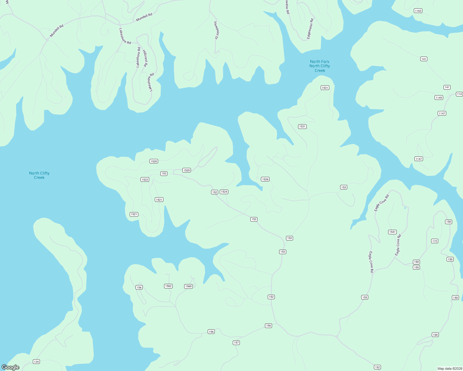 map of restaurants, bars, coffee shops, grocery stores, and more near County Road 1524 in Eureka Springs