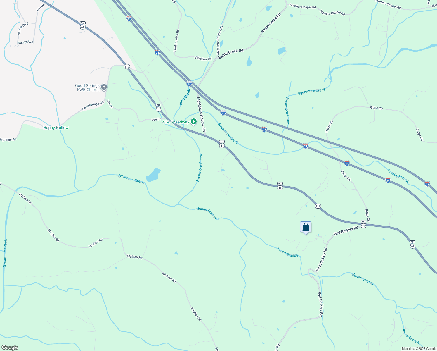 map of restaurants, bars, coffee shops, grocery stores, and more near 5959 Highway 41a in Cheatham County