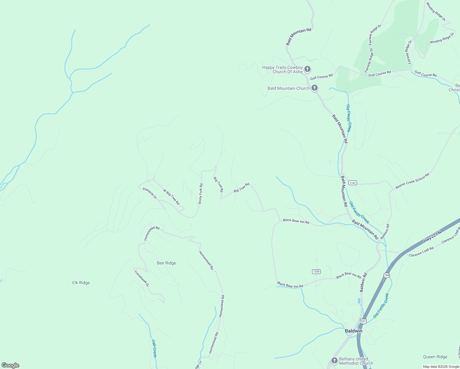 map of restaurants, bars, coffee shops, grocery stores, and more near 145 Stoney Tree Road in West Jefferson