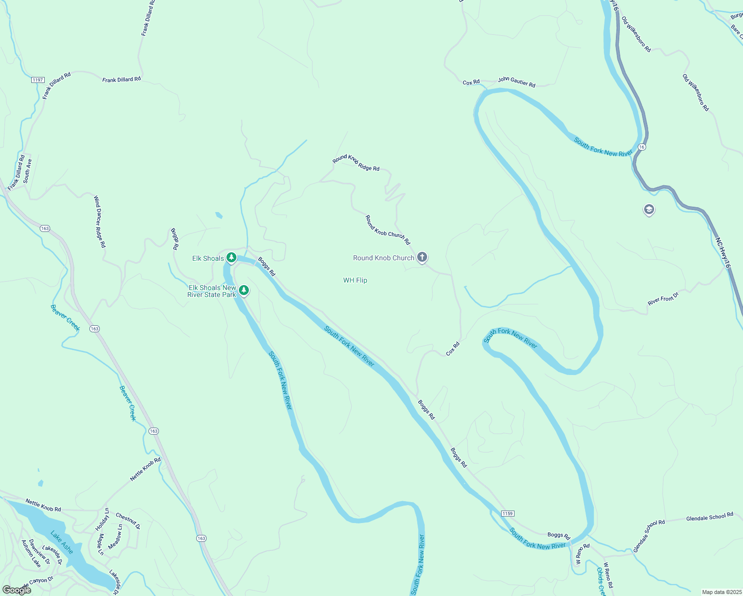 map of restaurants, bars, coffee shops, grocery stores, and more near 347 Round Knob Church Road in West Jefferson