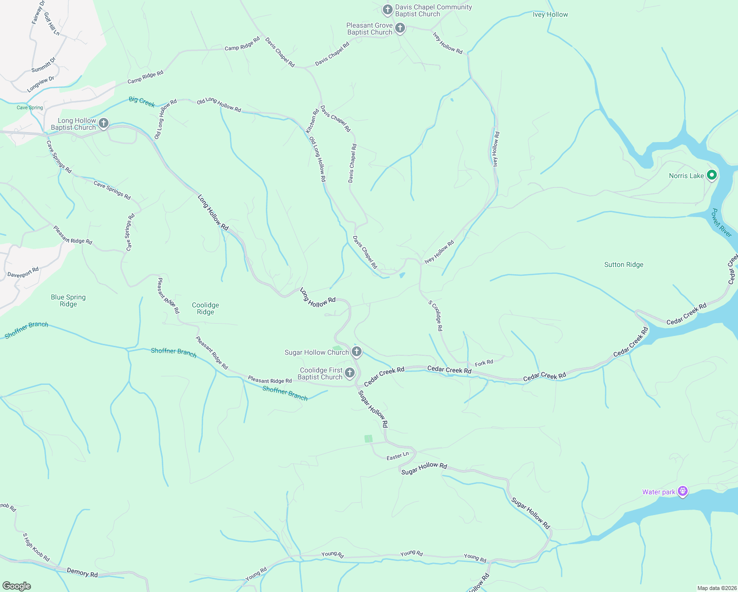 map of restaurants, bars, coffee shops, grocery stores, and more near 137 Coolidge Road in LaFollette