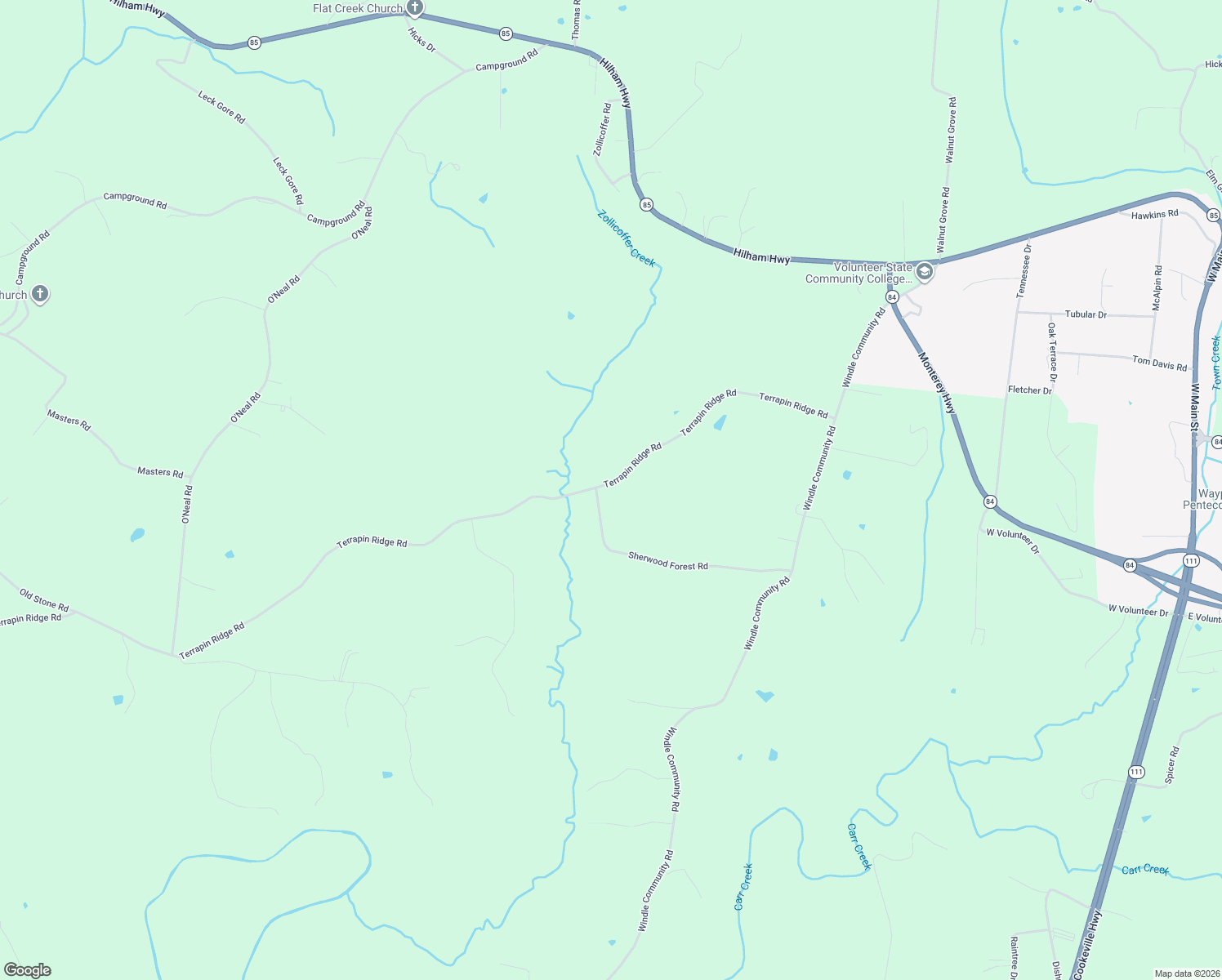 map of restaurants, bars, coffee shops, grocery stores, and more near 255 Terrapin Ridge Rd in Livingston