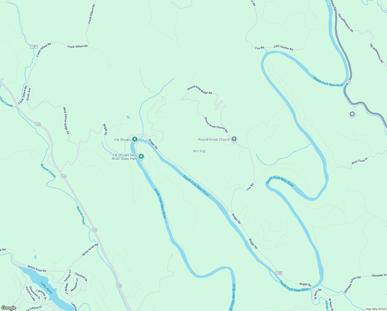 map of restaurants, bars, coffee shops, grocery stores, and more near Bill Church Road in Ashe County