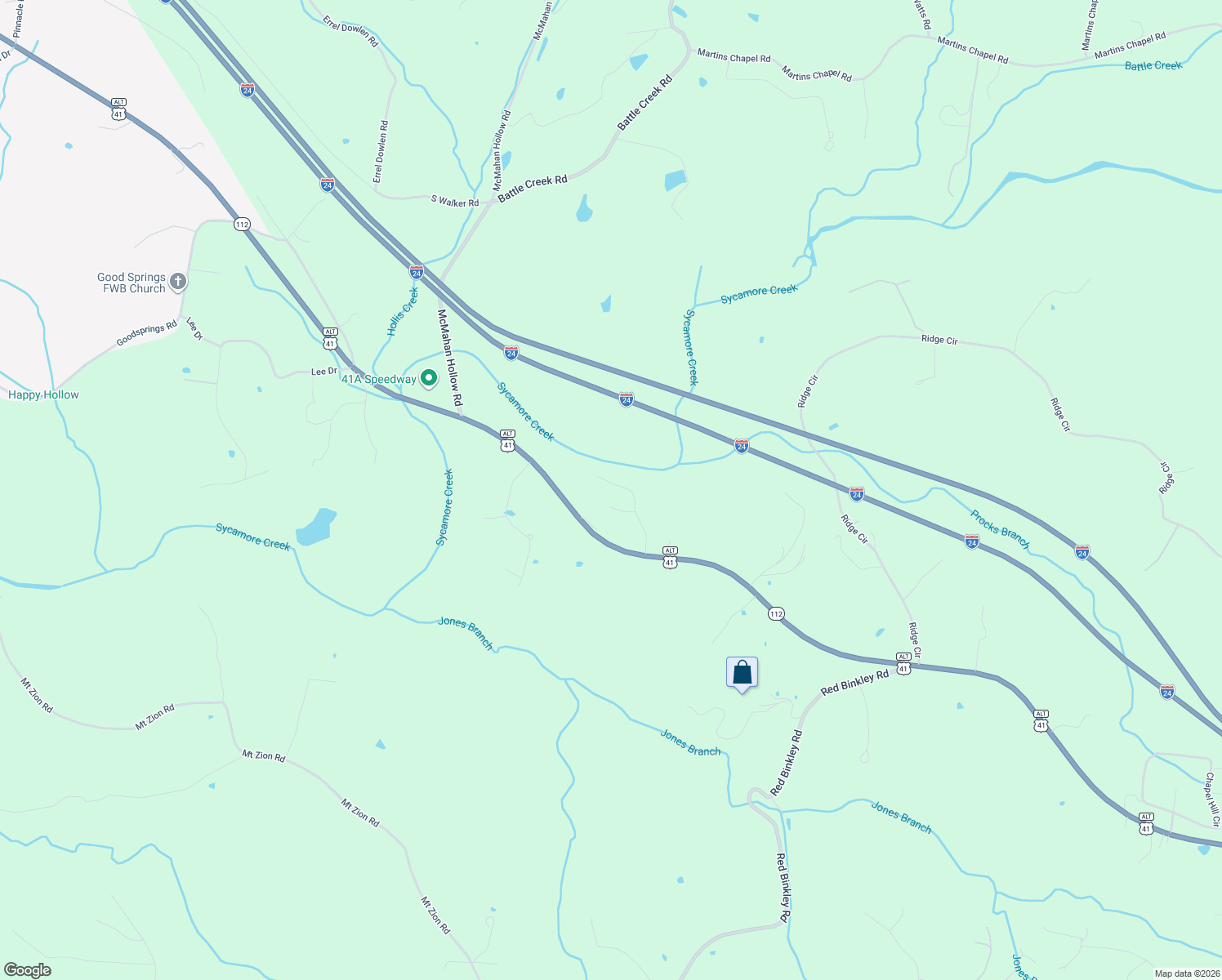 map of restaurants, bars, coffee shops, grocery stores, and more near 1134 Morriswood Drive in Cheatham County