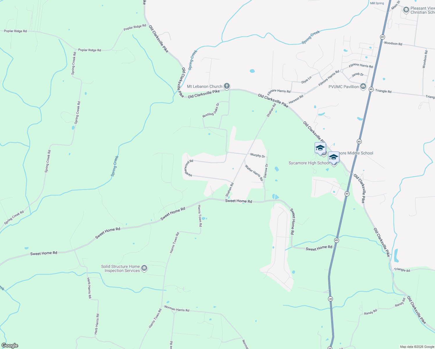 map of restaurants, bars, coffee shops, grocery stores, and more near 1081 Heatherwood Road in Pleasant View