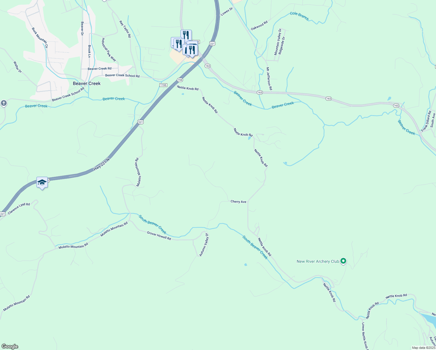 map of restaurants, bars, coffee shops, grocery stores, and more near 440 Cherry Avenue in West Jefferson