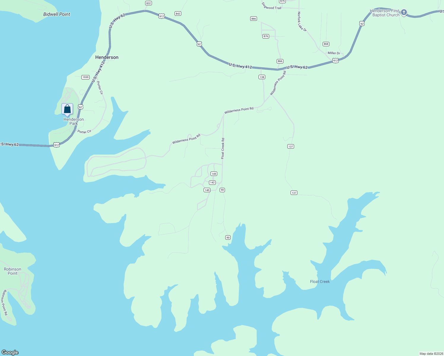 map of restaurants, bars, coffee shops, grocery stores, and more near Float Creek Road in Henderson