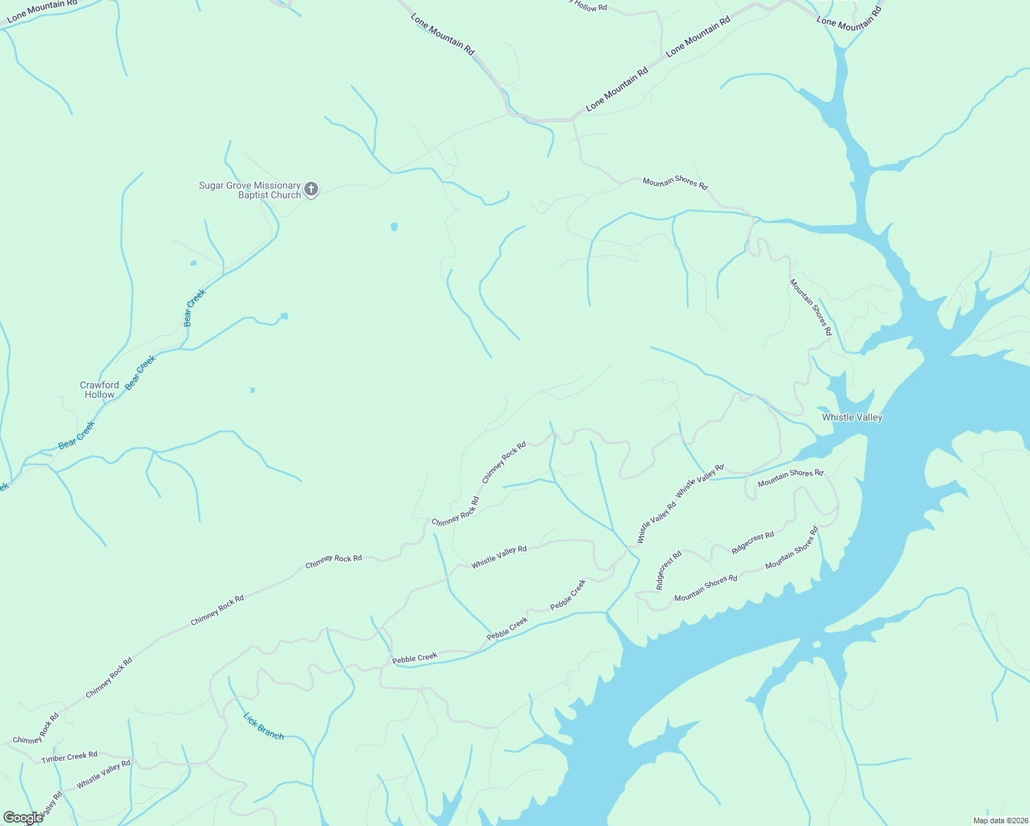 map of restaurants, bars, coffee shops, grocery stores, and more near Clinch View Road in New Tazewell