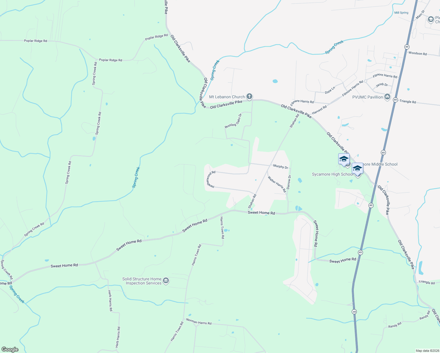 map of restaurants, bars, coffee shops, grocery stores, and more near 1029 Heatherwood Road in Pleasant View